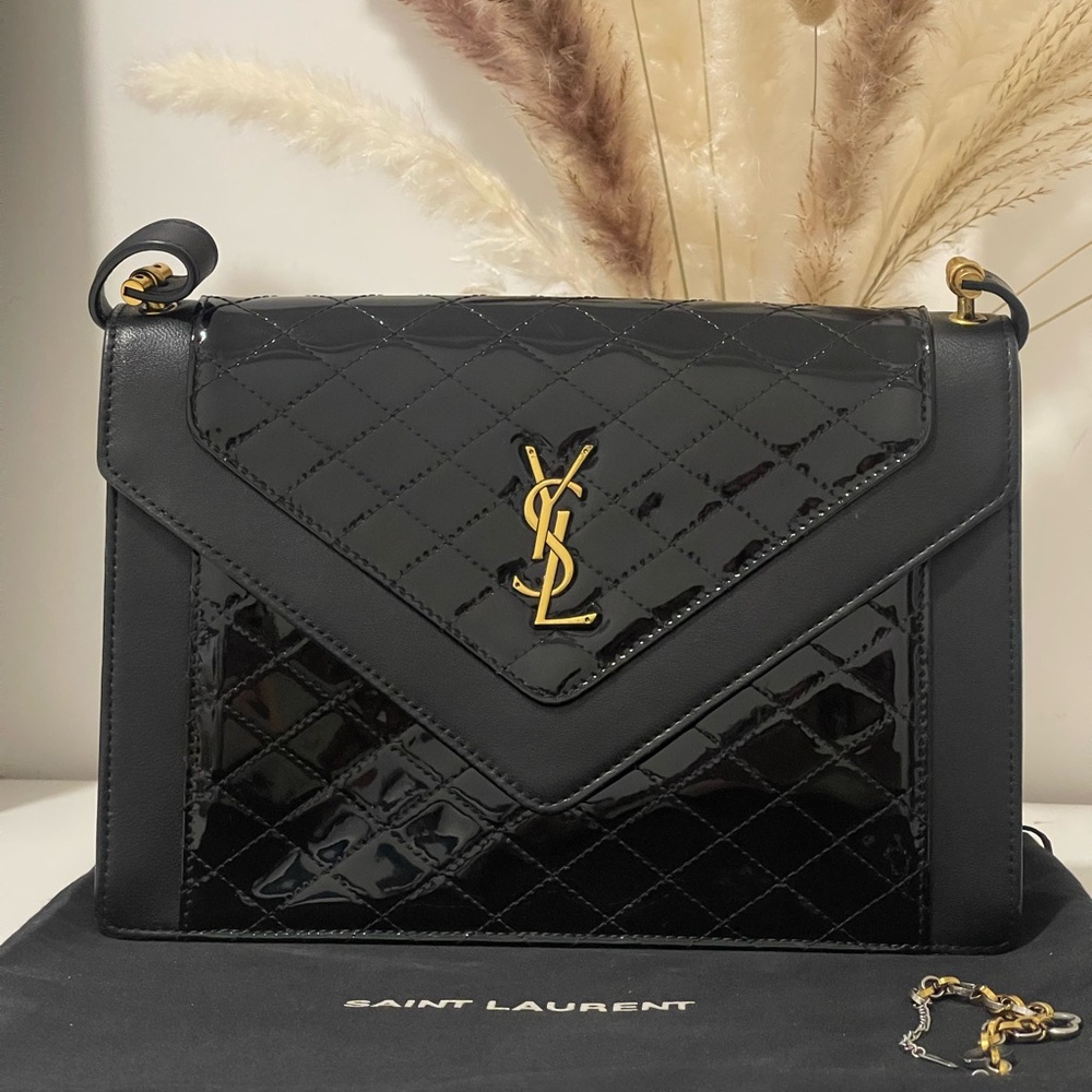 Authentic Saint Laurent black ‘Gaby’ shoulder bag